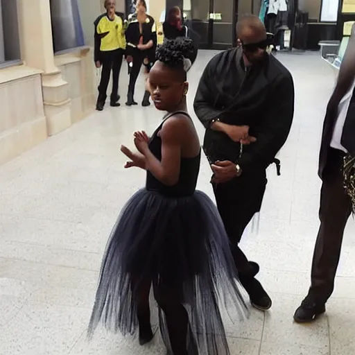 Prompt: r kelly wearing a tutu in court