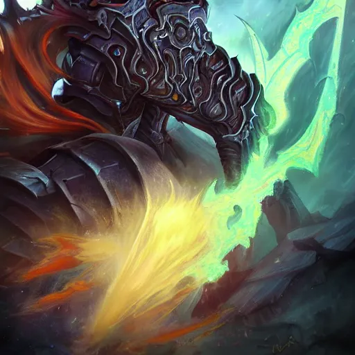 Prompt: very beautiful oil painting wraith king from dota 2,