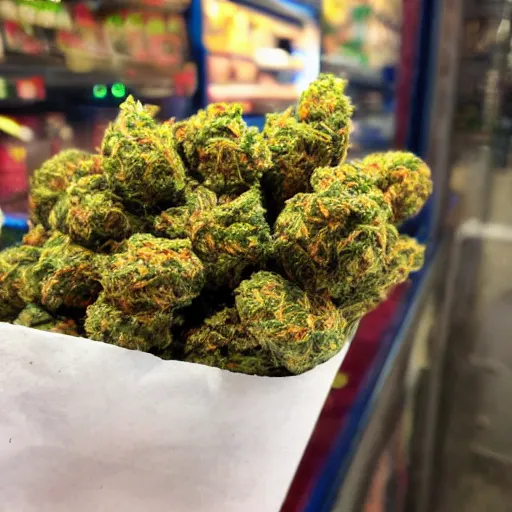 Prompt: weed nuggs in bodega