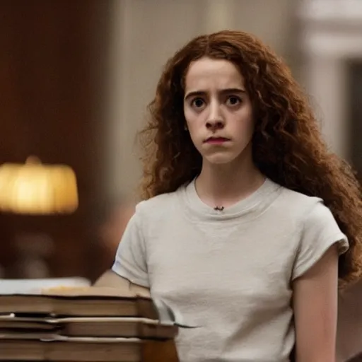 Prompt: Film still of Hermione Granger in the movie The Social Network.