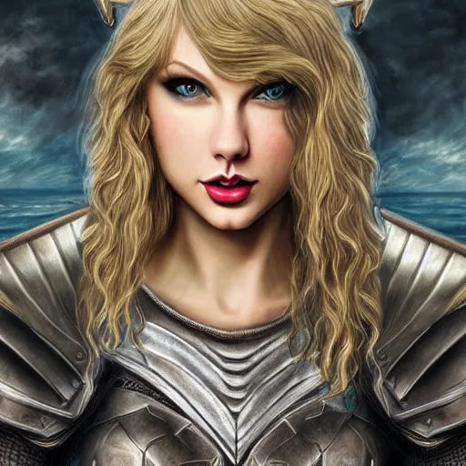 Image similar to the detailed portrait of taylor swift in a knight armor, epic fantasy art, mystical, mystic atmosphere, mythology, photo realistic, high detail, ultra realistic, hyper realistic, high definiton, 4 k uhd,