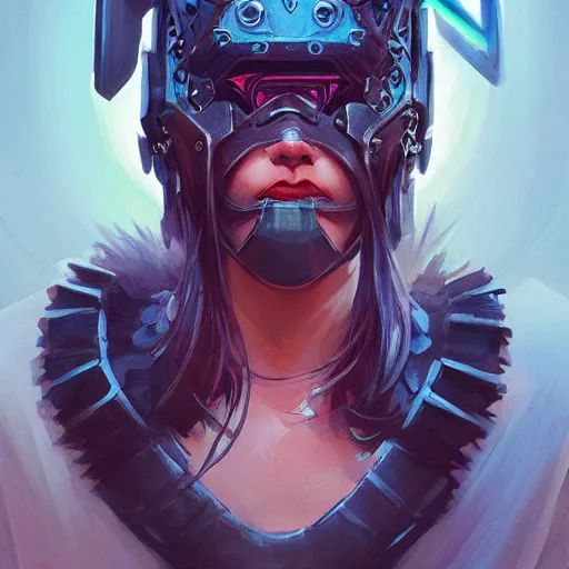 Image similar to cyberpunk viking helmet mask warrior goddess robot ninja fantasy, art gta 5 cover, official fanart behance hd artstation by jesper ejsing, by rhads, makoto shinkai and lois van baarle, ilya kuvshinov, ossdraws