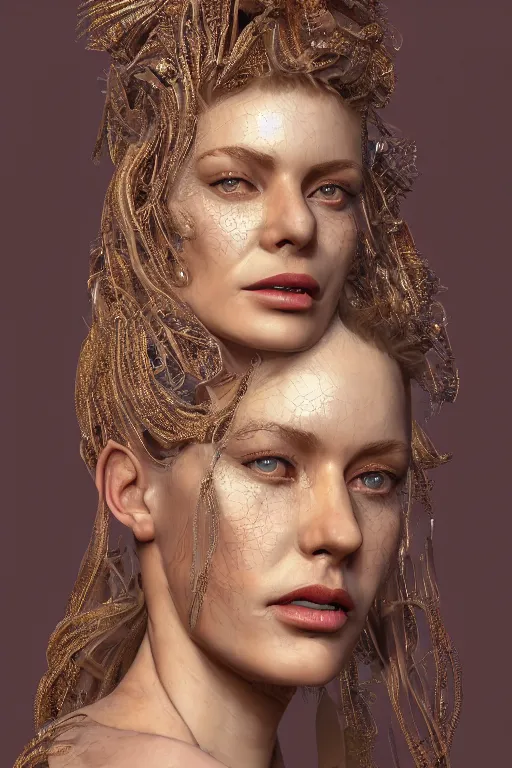 Image similar to hyper-realistic ultra-detailed maximalist and dramatic fullbody female portrait by igor goryunov and patricio clarey inspired by andrei riabovitchev and heidi taillefer Rendered by binx.ly 8k. Generative art. Tools used: Blender Cinema4d Houdini3d zbrush. Unreal engine 5 Cinematic. Beautifully lit. No background. artstation. Deviantart. CGsociety.