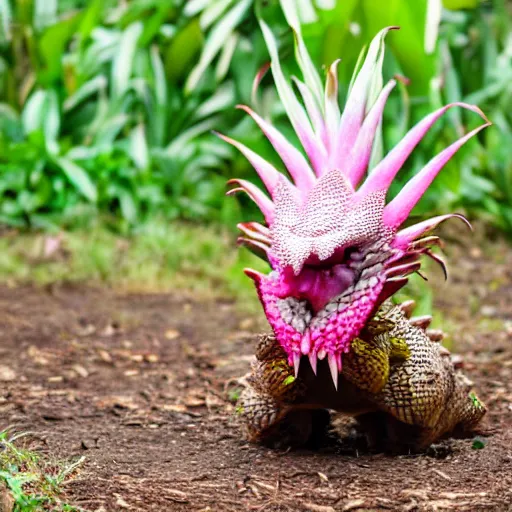 Image similar to photo of a cute dragonfruit pangolin