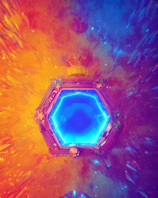 Prompt: the most beautiful star system inside of a crystal clear underwater cave,, coherent design, symmetrical, concept art, vivid color, complementary color, golden ratio, detailed, sharp lines, intricate, rainbowshift, by sahm, octane render