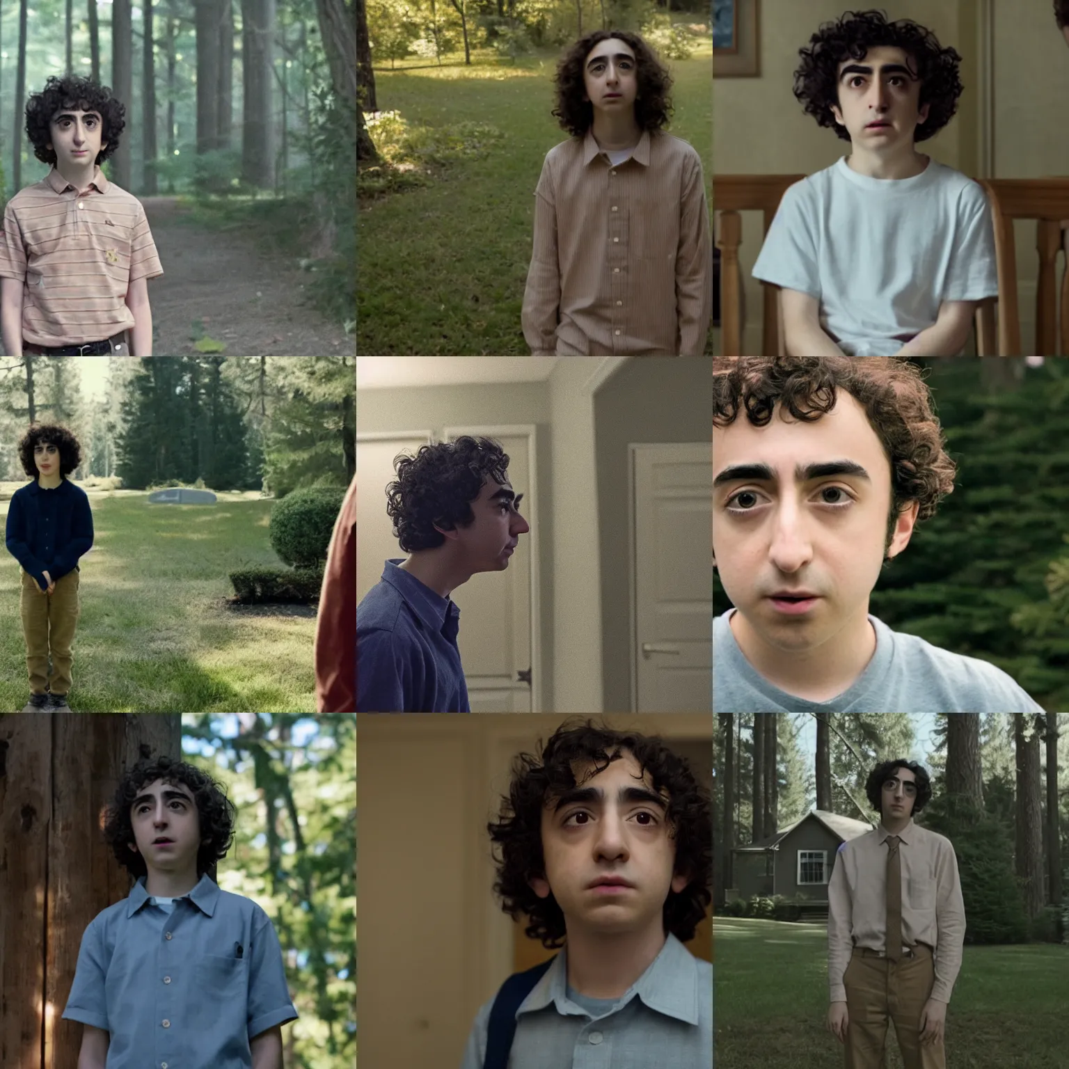 Prompt: Alex Wolff in Hereditary, cinematography 2:1