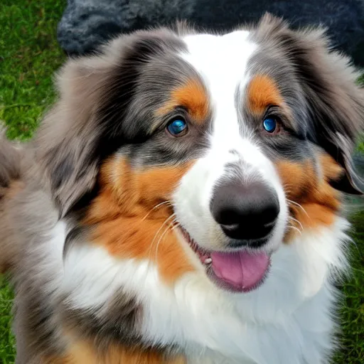 Image similar to australian shepherd on acid