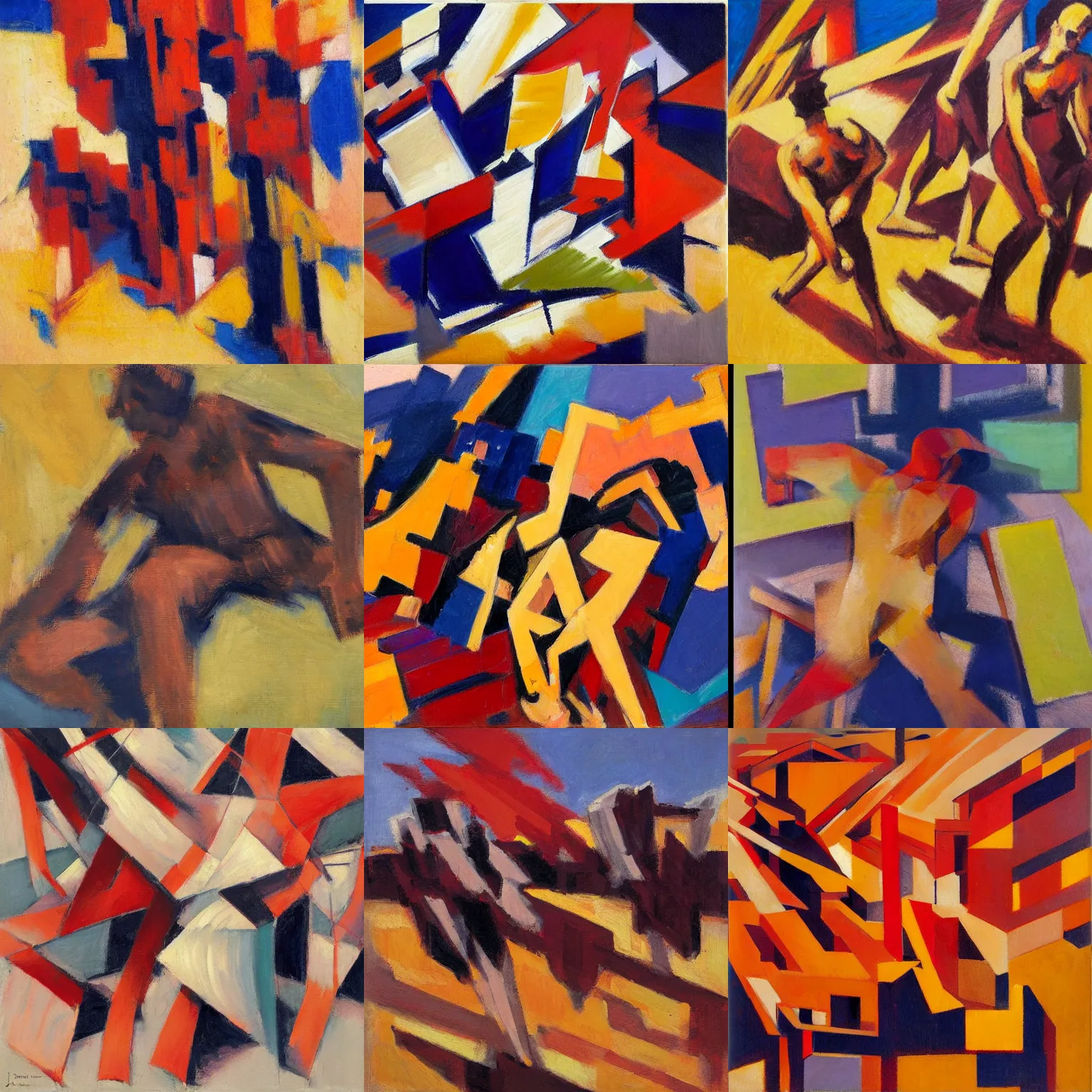 Prompt: an artwork by david bomberg