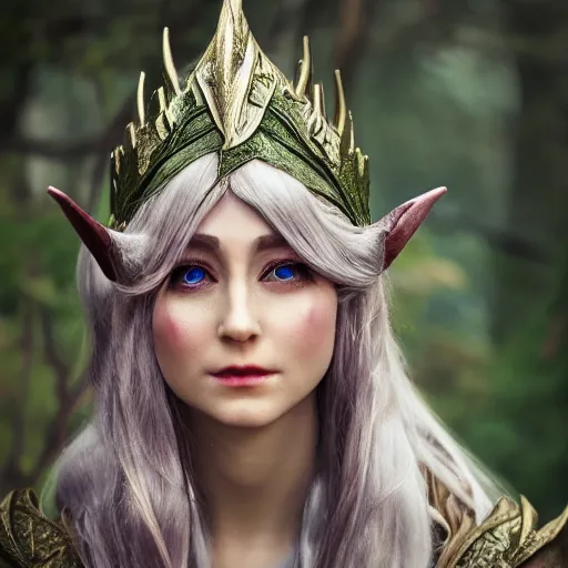 Prompt: elven princess cosplay, photorealistic, DSLR, f2.2, 4K