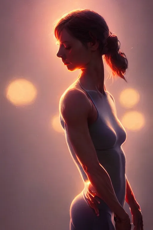 Prompt: detailed intricate digital illustration by greg rutkowski and artgerm and wlop and sanford robinson gifford ; yoga pose. radiant glowing veins ; 1 3 mm film, arri alfa anamorphic lens, sharp focus ; lit from behind, edge lighting, trending on artstation 8 k