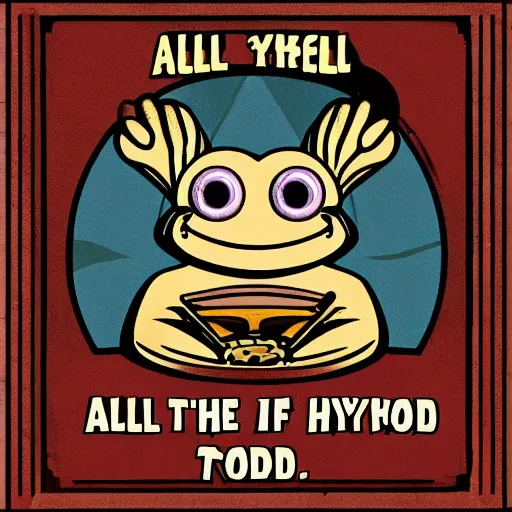 Image similar to all hail the hypnotoad, glory to the hypnotoad