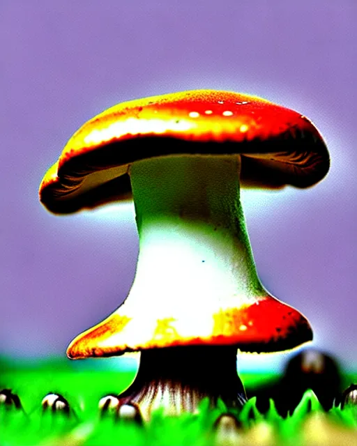 Image similar to a mushroom with arms and legs