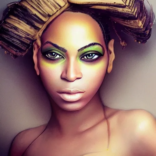 Image similar to bee with human face resembling beyonce