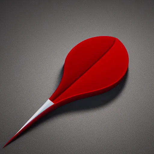 Prompt: curved red arrow, 3d render