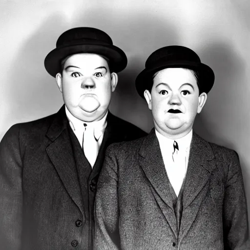 Image similar to boards of canada as laurel and hardy promotional photo