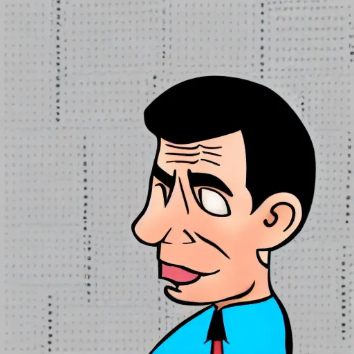 Image similar to detailed cartoon portrait of nathan fielder peeping tom, sharp high quality