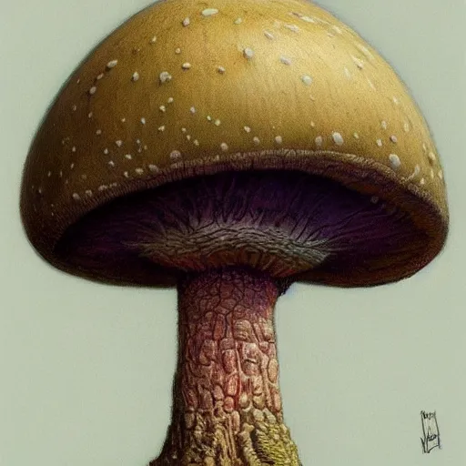 Prompt: giant humanoid mushroom monster, fantasy D&D character, portrait art by Donato Giancola and James Gurney, digital art, trending on artstation