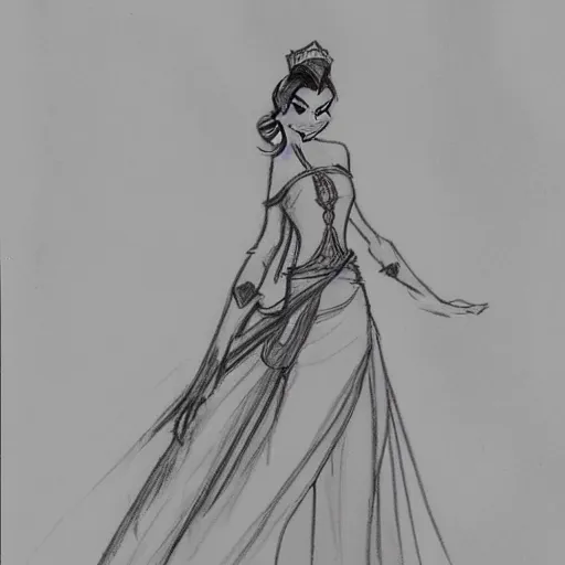 Image similar to milt kahl sketch of victoria justice as princess padme from star wars episode 3