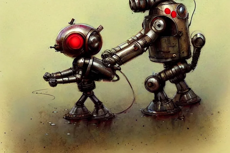 Image similar to adventurer ( ( ( ( ( 1 9 5 0 s retro future robot android mouse cart. muted colors. ) ) ) ) ) by jean baptiste monge!!!!!!!!!!!!!!!!!!!!!!!!! chrome red