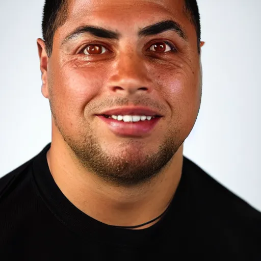 Image similar to ronaldo nazario fenomeno, 3 0, head and shoulders, studio photograph, portrait