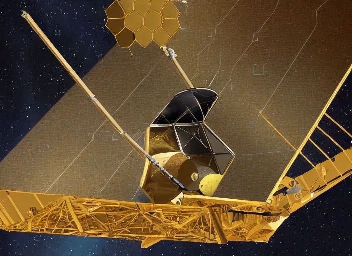 Prompt: the james webb space telescope as illustrated by leonardo da vinci