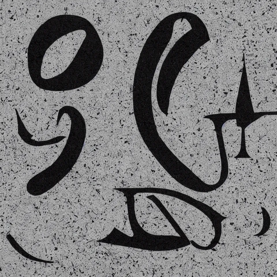 Prompt: symbol for the word ersatz, black and white