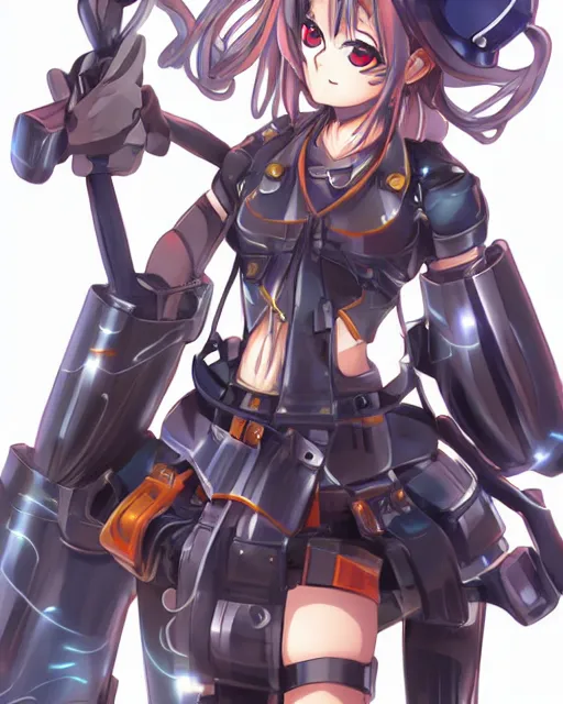 Prompt: full body portrait of anime girl in mechanic armor in night tokyo by makoto sinkai, symmetrical faces, symmetrical features, coherent faces, Perfect faces