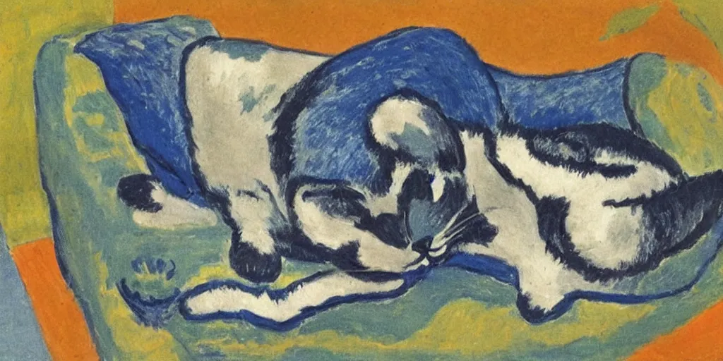 Image similar to sleeping cat by matisse