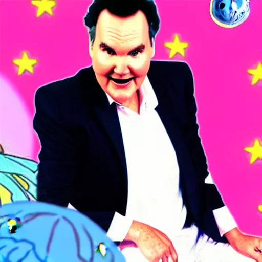 Image similar to Norm MacDonald in a Sailor Moon outfit