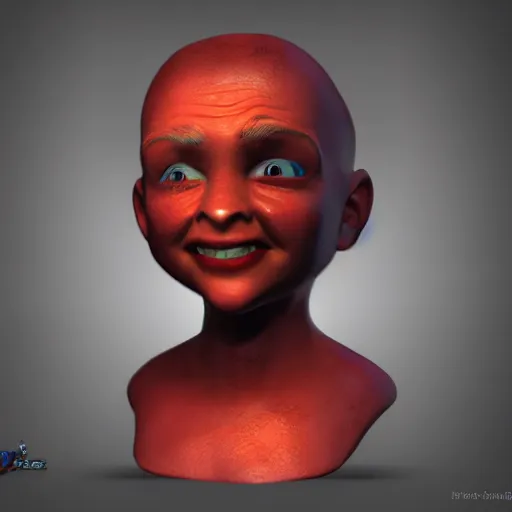 Image similar to Disney character made of melted wax beautiful lighting subsurface scattering