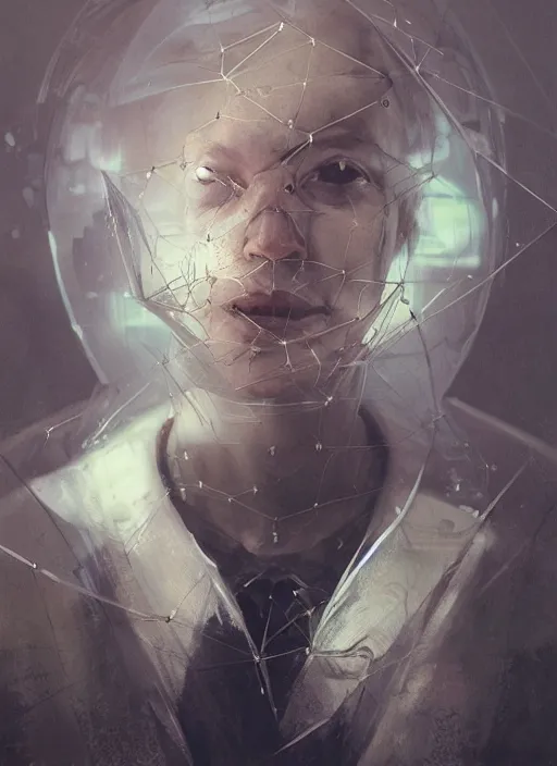 Prompt: higher cortical layers forming networks that operate over discretized parameters, photorealistic portrait by michael komarck, greg rutkowski, victo ngai, artgerm, willem claesz heda, karol bak and j. dickenson