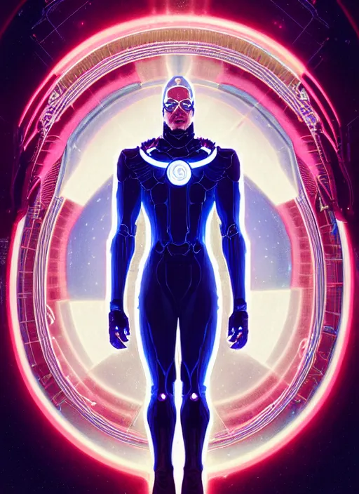 Prompt: symmetry!! portrait of mr freeze, dc comics, sci - fi, tech wear, glowing lights!! intricate, elegant, highly detailed, digital painting, artstation, concept art, smooth, sharp focus, illustration, art by artgerm and greg rutkowski and alphonse mucha