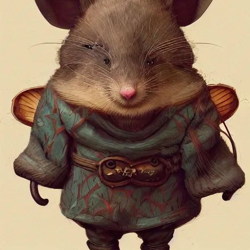 Image similar to a detailed portrait of a mouse wizard, by victo ngai and justin gerard, digital art, realistic painting, very detailed, fantasy, character design, dnd, trending on artstation