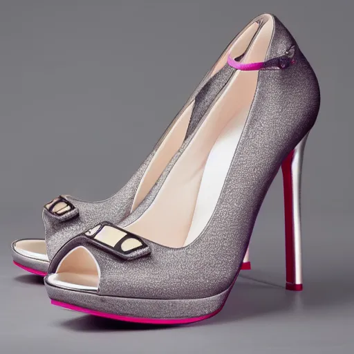 Prompt: stiletto shoes product shot studio lighting