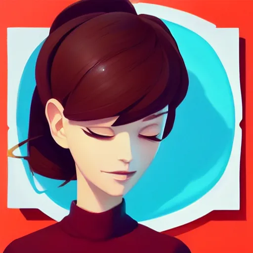 Image similar to face icon stylized minimalist breakfast at tiffany's, loftis, cory behance hd by jesper ejsing, by rhads, makoto shinkai and lois van baarle, ilya kuvshinov, rossdraws global illumination