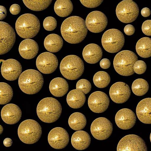 Image similar to army of balls with universes inside, hubble background, 5 5 mm