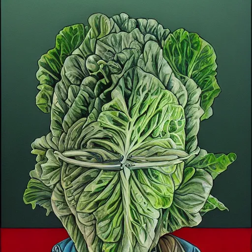 Prompt: a lettuce that is praying, an ultrafine detailed painting by james jean, behance contest winner, vanitas, angular, altermodern