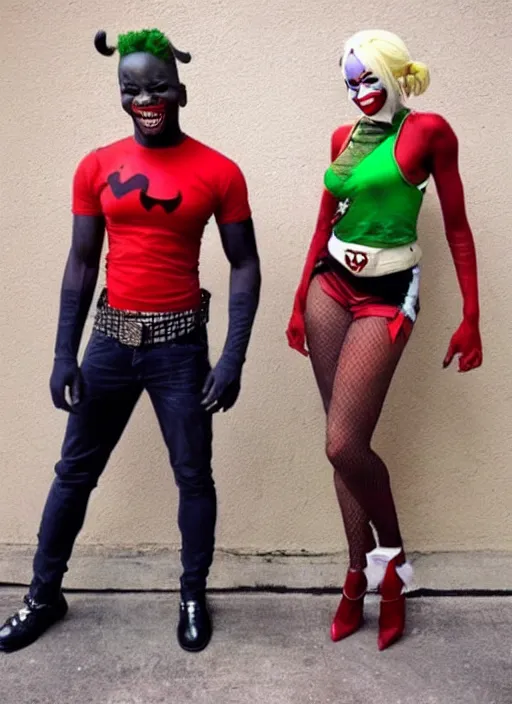 Image similar to African-American Joker and Harley Quinn