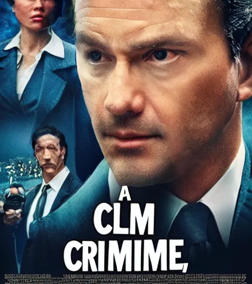 Image similar to a movie poster about a crime, movie poster