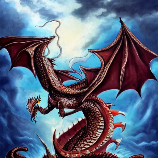 Prompt: richard nixion riding a dragon, high fantasy, vibrant