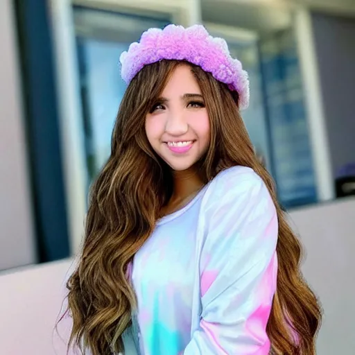 Prompt: placid pastel famous streamer Imane Anys also known as Pokimane