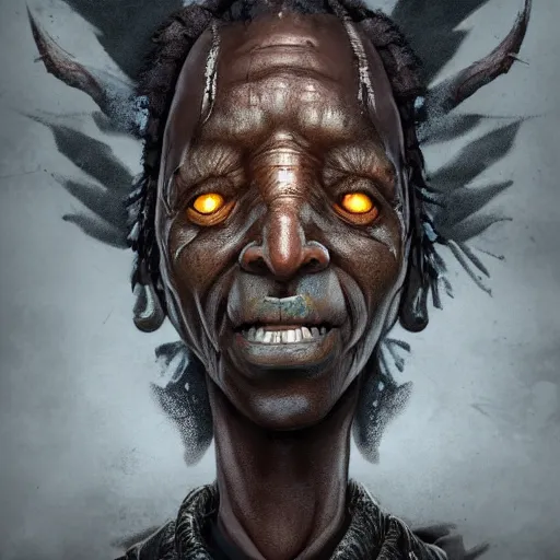 Image similar to a dark and ominous voodoo priest, Apex Legends character digital illustration portrait design, by anton semenov, detailed, cinematic lighting, wide angle action dynamic portrait