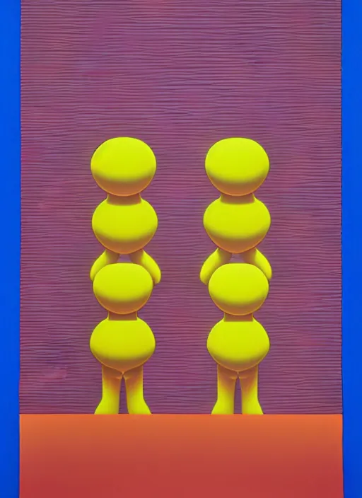 Image similar to duality of men by shusei nagaoka, kaws, david rudnick, airbrush on canvas, pastell colours, cell shaded, 8 k,