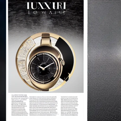 Image similar to a professional luxury magazine ad for a watch with an infinity mirror as a face