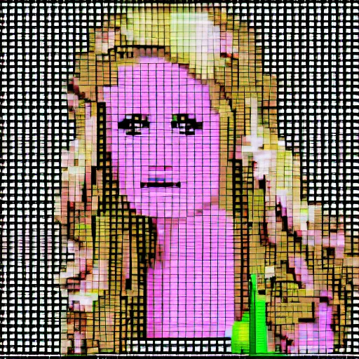 Prompt: Paris Hilton pixel art