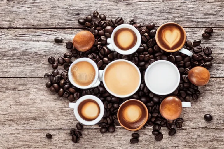 Image similar to professional quality stock photography of beautifully displayed espresso