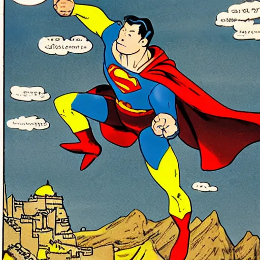 Image similar to superman, tintin in tibet