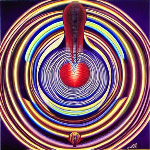 Image similar to I think therefore I am by Alex Grey