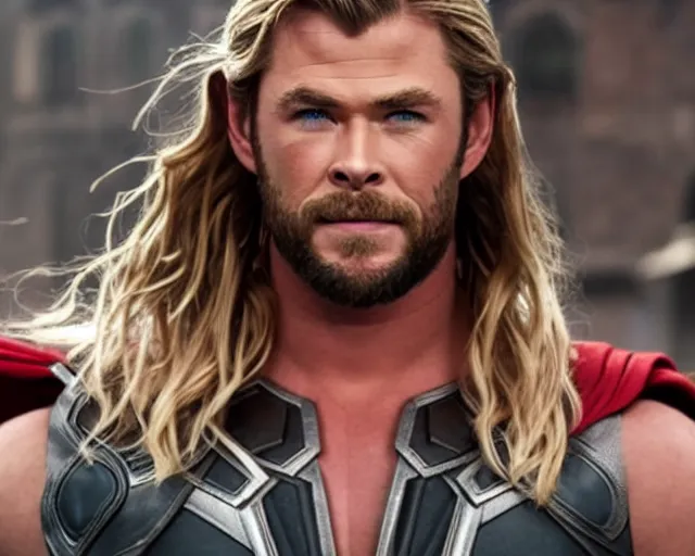 Chris Hemsworth as thor wearing drag queen makeup, gay | Stable ...