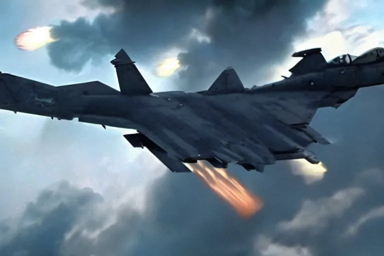 Prompt: a cinematic painting of a fighter jet, hitting sonic boom, beautiful lighting, high depth, ultra realistic, artistic, by zack snyder